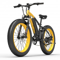 Bicicleta Elétrica GOGOBEST GF600 26x4,0 polegadas 13Ah 1000W Preto Amarelo