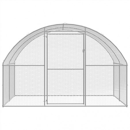 Galinheiro ao ar livre 3x10x2m em aço galvanizado