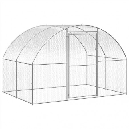 Outdoor Chicken Coop 3x10x2m Galvanized Steel