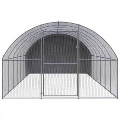 Hühnerstall für den Außenbereich, 3 x 8 x 2 m, verzinkter Stahl