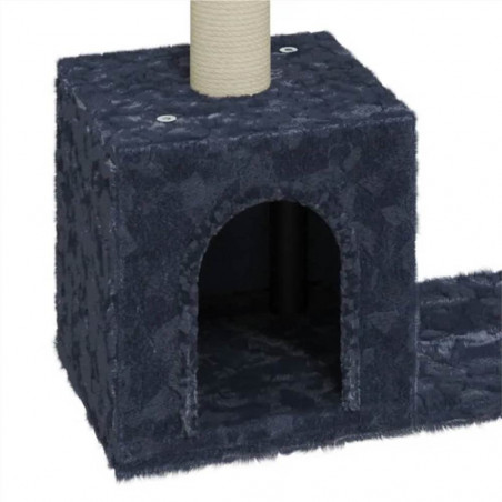 Cat tree with scratching posts in dark gray sisal 60 cm