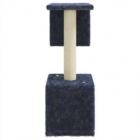 Cat tree with scratching posts in dark gray sisal 60 cm