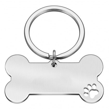 Personalized Silver Bone Shaped Pet ID Tag