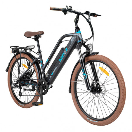 Bezior M2 Pro elektrische bromfiets 500W motorbereik 100 km zwart