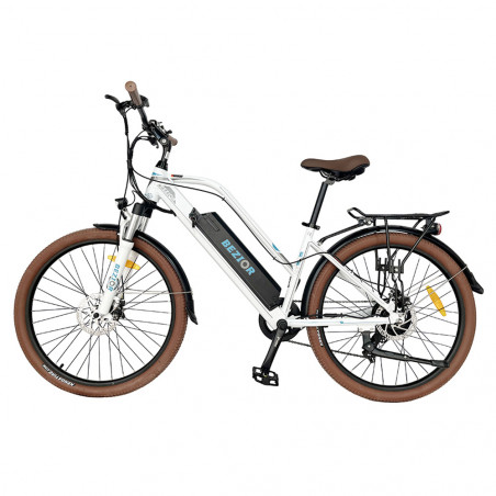 Bezior M2 Pro Electric Moped Bike 500W Αυτονομία 100km Λευκό