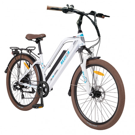 Bezior M2 Pro Vélo Cyclomoteur Électrique Moteur 500W Autonomie 100km Blanc