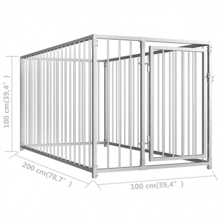 Hondenkennel voor buiten 100x200x100 cm