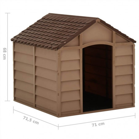 Hondenkennel Bruin 71x71,5x68 cm PP