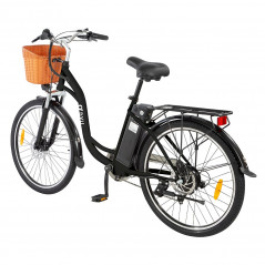 DYU C6 Nova Versão Bicicleta Elétrica 350W Motor 36V 12,5Ah Preto