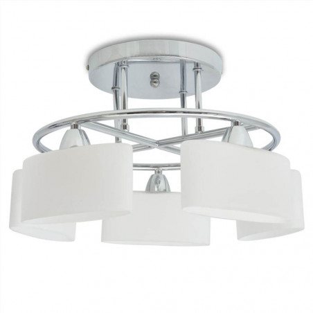 Lampa sufitowa z elipsoidalnym kloszem ze szkła na 5 żarówek E14 200 W