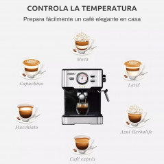 Cafeteira HiBREW H5 1050W com xícara de café com leite