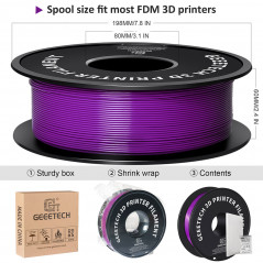 Geeetech PLA Filament for 3D Printer Purple