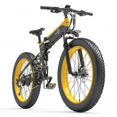 BEZIOR X1500 V2 26 cali opona 12,8 Ah 1500 W 40 km/h rower elektryczny czarny żółty
