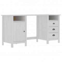 Hill Range White Desk 150x50x74 cm Solid pine wood