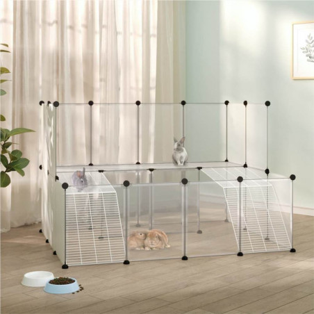 Cage Petits Animaux Transparente 143x107x93 cm PP et Acier