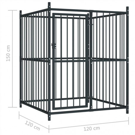 Canil ao ar livre 120x120x150 cm