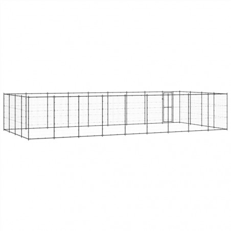 Outdoor steel dog kennel 43.56 m²