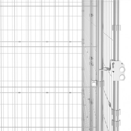 Canil externo em aço galvanizado com cobertura 9,68 m²