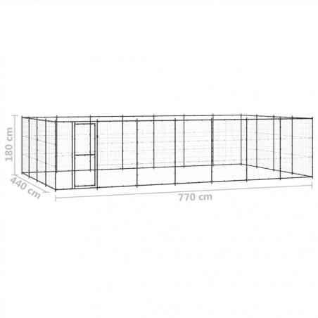 Canil externo em aço 33,88 m²