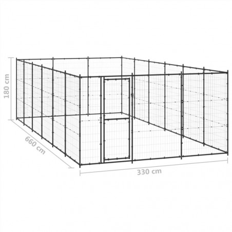 Canil externo em aço 21,78 m²