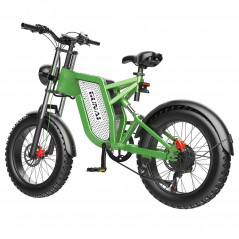 GUNAI MX25 Bicicleta Elétrica 20 Polegadas 48V 25Ah 50km/h 1000W Motor - Verde