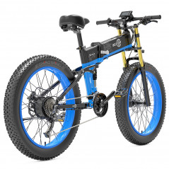BEZIOR X-PLUS elektrische fiets 26 inch 1500 W 40 km/u 48 V 17,5 Ah accu blauw