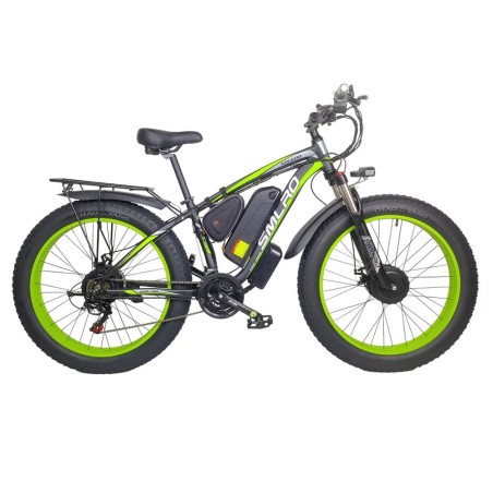 SMLRO XDC600 E-Bike 26 Zoll 1000 W Doppelmotor 55 km/h 48 V 22,4 Ah Grün