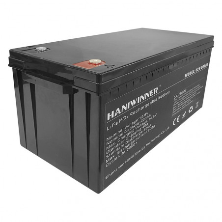 Batteria al litio HANIWINNER HD009-12 12,8 V 200 Ah LiFePO4