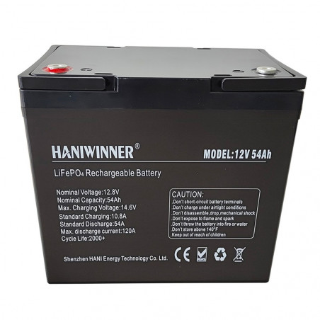 Μπαταρία λιθίου HANIWINNER HD009-07 12,8 V 54 Ah LiFePO4