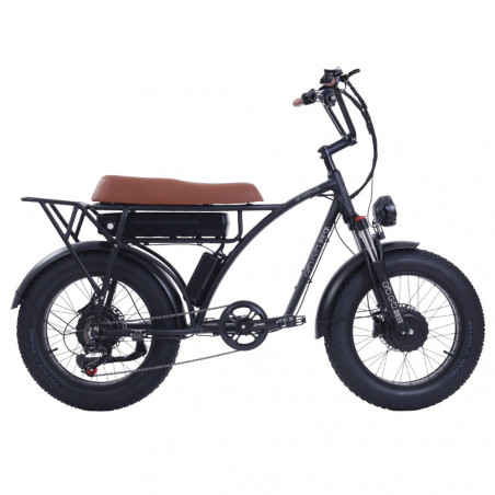 GOGOBEST GF750 Plus E-Bike 20 tum 50 km/h 48V 17,5Ah Dubbelmotor Svart