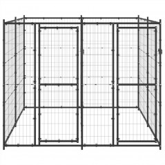 Outdoor steel dog kennel 4.84 m²