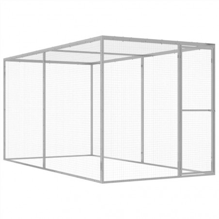 Jaula para gatos 3x1,5x1,5 m Acero Galvanizado