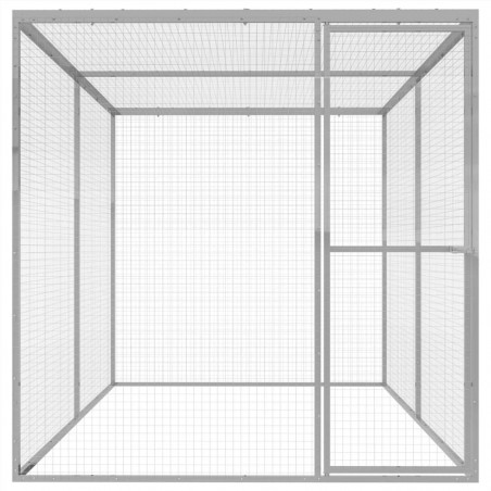 Jaula para gatos 3x1,5x1,5 m Acero Galvanizado