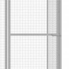 Katzenkäfig 6x1,5x1,5 m aus verzinktem Stahl