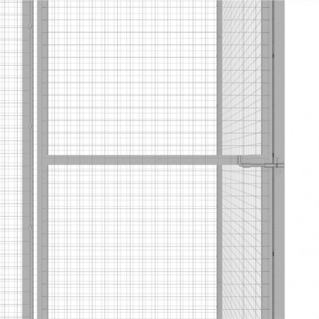 Cage Chat 6x1.5x1.5 m Acier Galvanisé