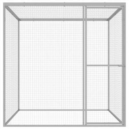 Katzenkäfig 1,5 x 1,5 x 1,5 m aus verzinktem Stahl