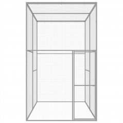 Cage Chat 3x1.5x2.5 m Acier Galvanisé