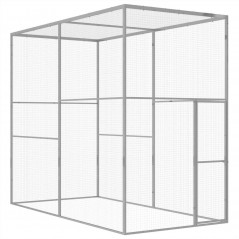 Jaula para gatos 3x1,5x2,5 m Acero Galvanizado