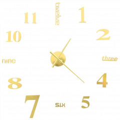 Zegar ścienny 3D o nowoczesnym designie 100 cm XXL złoty
