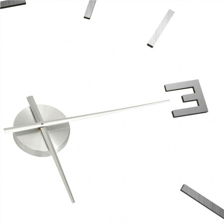 Zegar ścienny 3D Nowoczesny design Srebrny 100 cm XXL
