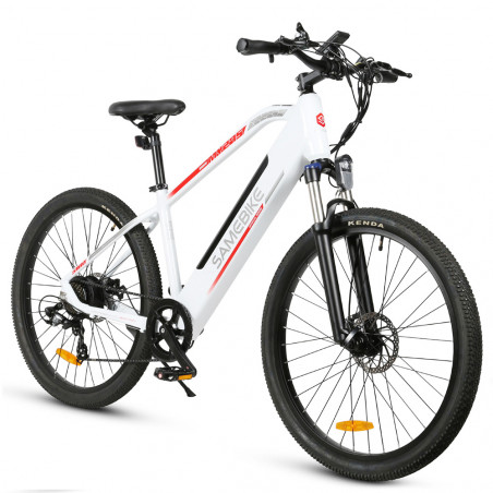 Bicicleta Elétrica SAMEBIKE MY275 13Ah Motor 500W 48V 27,5 Polegadas Branco