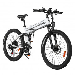 SAMEBIKE LO26-II FT 750W Bicicletă electrică de munte pliabilă ALB