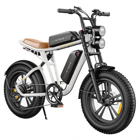 ENGWE M20 20 Tommer Elcykel 48V Dobbeltbatteri 13AH 750W 45Km/t Hvid