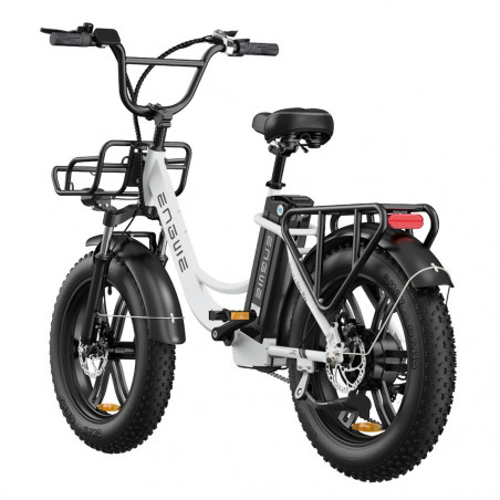 ENGWE L20 Electric Bike 250W Tire 20 * 4.0 Inch Mountain White