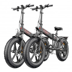 Två elektriska mountainbikes ENGWE EP-2 PRO Vikbara 20 tum stora däck 750W 13Ah 42Km/h Svart