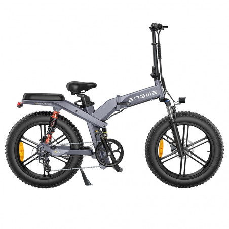 Bicicleta Elétrica ENGWE X20 - Motor 750W, Velocidade 42 km/h, Pneus 20 polegadas, Bateria Dupla 22,2Ah - Cinza