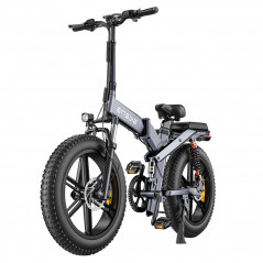 Bicicleta Elétrica ENGWE X20 - Motor 750W, Velocidade 42 km/h, Pneus 20 polegadas, Bateria Dupla 22,2Ah - Cinza