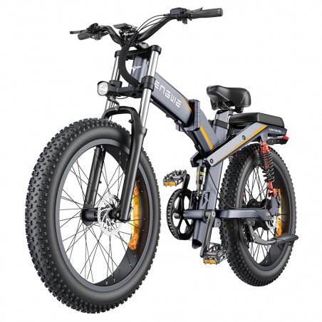 ENGWE X24 Elektrofahrrad – 1000 W – 50 km/h – 24-Zoll-Reifen – Doppelbatterie 48 V 29,2 Ah – graue Farbe