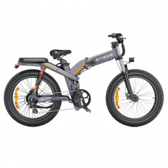 Bicicleta electrica ENGWE X24 - 1000W - 50 km/h - Anvelope 24 inch - Baterie dubla 48V 29.2Ah - Culoare gri