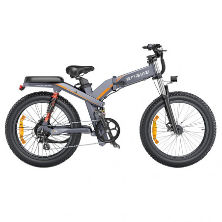 Bicicleta Elétrica ENGWE X24 - 1000W - 50 km/h - Pneus 24 Polegadas - Bateria Dupla 48V 29,2Ah - Cor Cinza